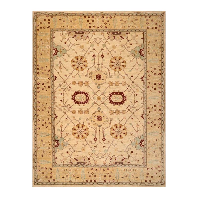 One-of-a-Kind Rugs |  Hand Knotted Beige,Tan Persian Wool Oriental Area Rug (9×12) – 9′ x 12′ One-of-a-Kind Rugs Beige