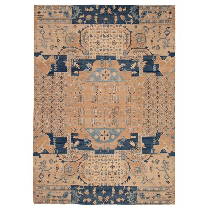 One-of-a-Kind Rugs |  Hand-knotted Finest Ghazni Tan Wool Rug – 9’7 x 13’4 One-of-a-Kind Rugs One-of-a-Kind Rugs