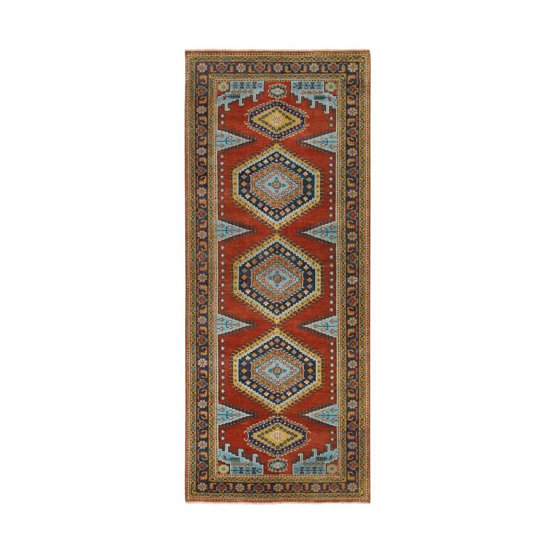 One-of-a-Kind Rugs |  Hand Knotted Red Heriz with Wool Oriental Rug (4′ x 10′) – 4′ x 10′ One-of-a-Kind Rugs One-of-a-Kind Rugs