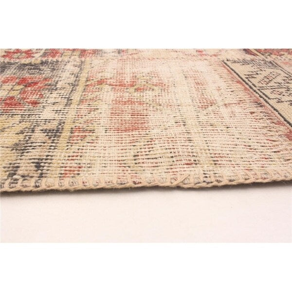 One-of-a-Kind Rugs |  Hand-knotted Vintage Anatolia Copper, Grey Wool Rug – 5’6 x 7’10 One-of-a-Kind Rugs Dark Copper- Grey