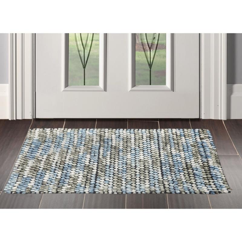 One-of-a-Kind Rugs |  Hand Made Gray Polyester Modern & Contemporary Oriental Area Rug One-of-a-Kind Rugs Gray