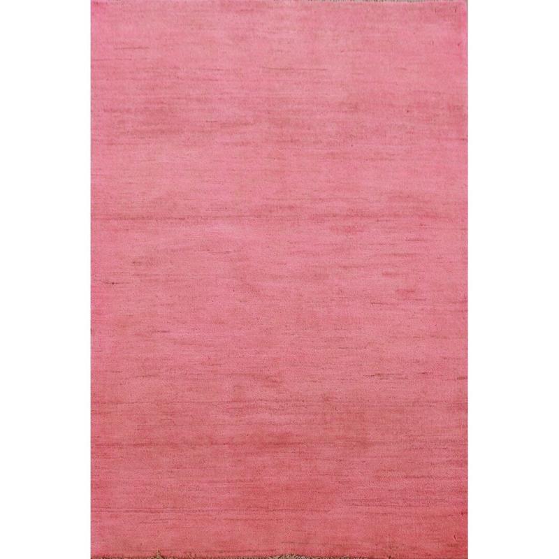 One-of-a-Kind Rugs |  Modern Pink Gabbeh Oriental Rug Hand-Knotted Wool Carpet – 3’4″ x 4’10” One-of-a-Kind Rugs One-of-a-Kind Rugs