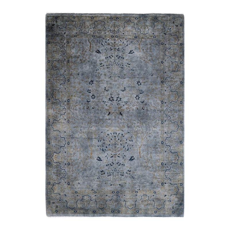 One-of-a-Kind Rugs |  Overdyed, One-of-a-Kind Hand-Knotted Area Rug – Gray – 4′ 7″ x 6′ 8″ One-of-a-Kind Rugs Gray