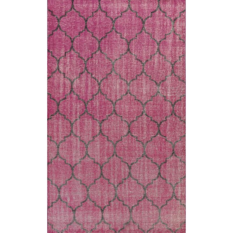 One-of-a-Kind Rugs |  Trellis Vintage Style Distressed Oriental Area Rug Wool Hand-knotted – 5’8″ x 8’9″ One-of-a-Kind Rugs One-of-a-Kind Rugs