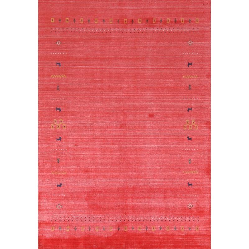 One-of-a-Kind Rugs |  Tribal Gabbeh Area Rug Handmade Oriental Pink Wool Carpet – 5’4″x 7’9″ One-of-a-Kind Rugs One-of-a-Kind Rugs