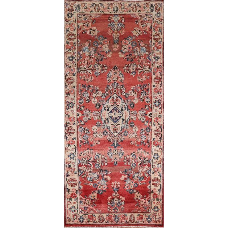 One-of-a-Kind Rugs |  Vintage Floral Traditional Mahal Persian Wool Runner Rug Hand-knotted – 3’9″ x 9’9″ One-of-a-Kind Rugs One-of-a-Kind Rugs