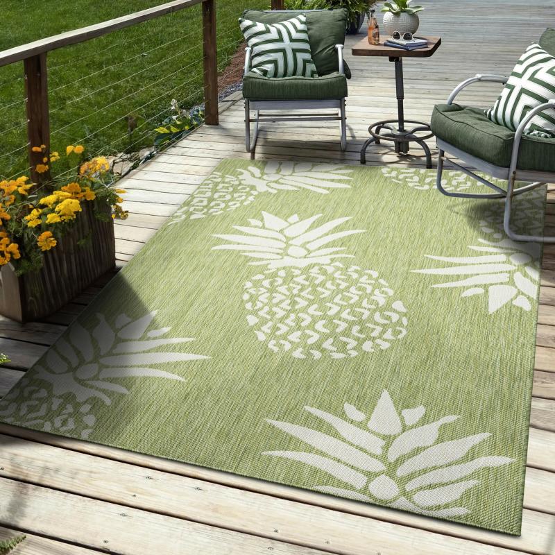 Outdoor Rugs |  Thurston Oversized Pineapple Pattern Indoor/Outdoor Area Rug Outdoor Rugs Outdoor Rugs