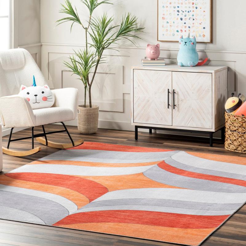 Kids Rugs |  Ilana Retro Machine Washable Kids Area Rug Kids Rugs Kids Rugs