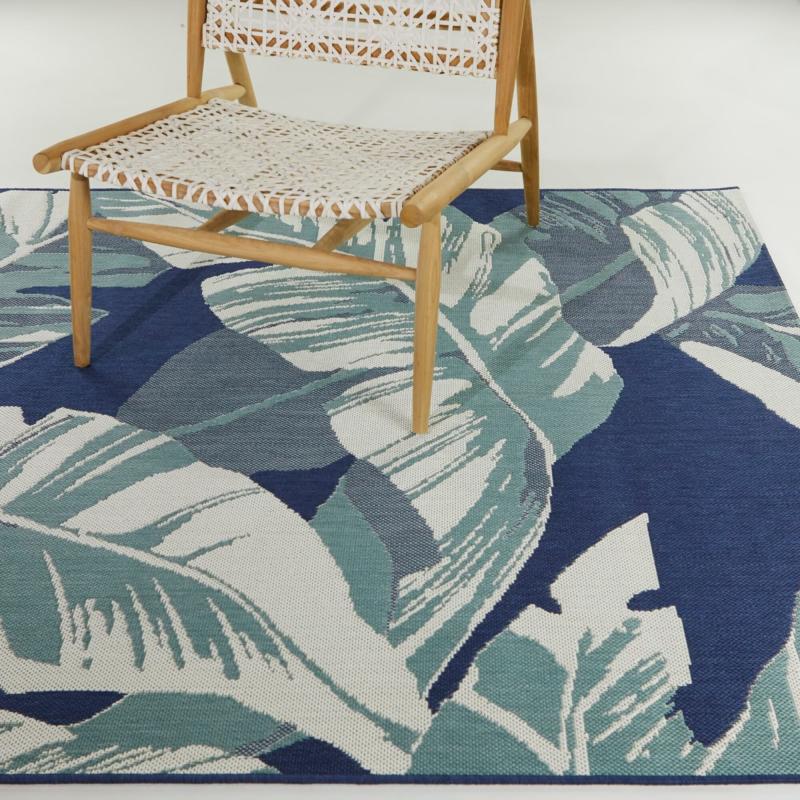 Outdoor Rugs |  Bissen Botanical Palm Leaf Indoor/Outdoor Area Rug Outdoor Rugs Green/Teal