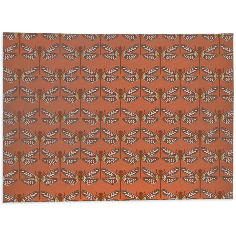 Bathroom Rugs and Bath Mats |  DRAGONFLY ORANGE Bath Rug Bathroom Rugs & Bath Mats Bathroom Rugs & Bath Mats