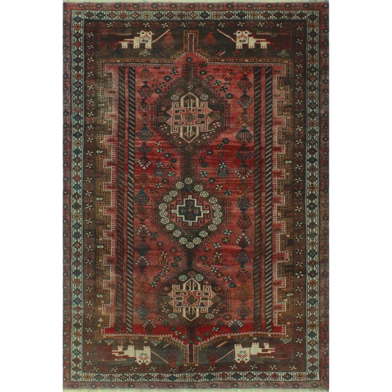 One-of-a-Kind Rugs |  Fine Vintage Distressed Brisenia Rust/Brown Rug – 6’6″ x 9’5″ One-of-a-Kind Rugs One-of-a-Kind Rugs